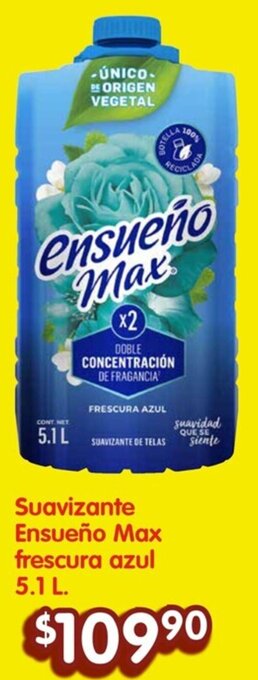 Soriana Híper Suavizante Ensueño Max frescura azul 5.1 L. oferta