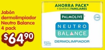 Soriana Híper Jabón dermolimpiador Neutro Balance 4 pack oferta