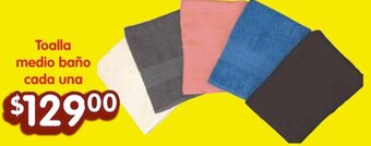 Soriana Híper Toalla medio baño cada una oferta