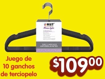 Soriana Híper Juego de 10 ganchos de terciopelo oferta