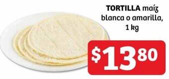 Soriana Híper TORTILLA maíz blanca o amarilla, 1 kg oferta