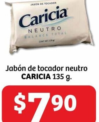 Soriana Híper Jabón de tocador neutro CARICIA 135 g. oferta