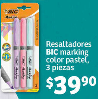 Soriana Híper Resaltadores BIC marking color pastel, 3 piezas oferta