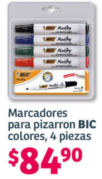Soriana Híper Marcadores para pizarron BIC colores, 4 piezas oferta