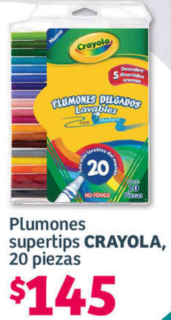 Soriana Híper Plumones supertips CRAYOLA, 20 piezas oferta