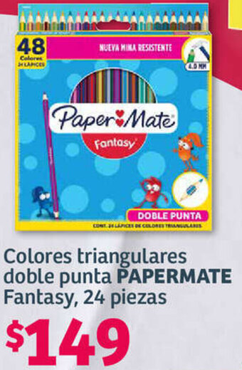 Colores triangulares doble punta PAPERMATE Fantasy, 24 piezas