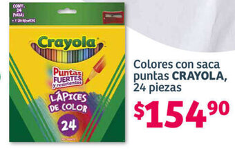 Soriana Híper Colores con saca puntas CRAYOLA, 24 piezas oferta