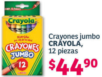 Soriana Híper Crayones jumbo CRAYOLA, 12 piezas oferta