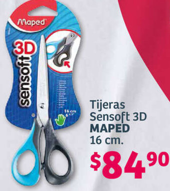 Soriana Híper Tijeras Sensoft 3D MAPED 16 cm. oferta