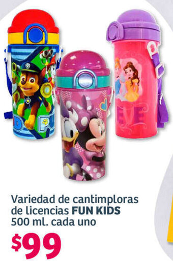 Variedad de cantimploras de licencias FUN KIDS 500 ml. cada uno