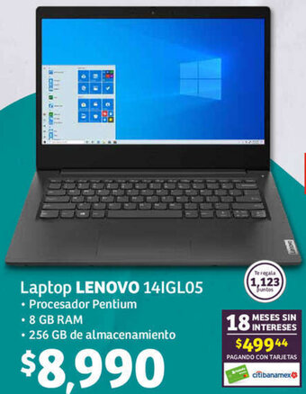 Soriana Híper Laptop LENOVO 14IGL05 oferta