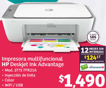 Soriana Híper Impresora multifuncional HP Deskjet Ink Advantage oferta