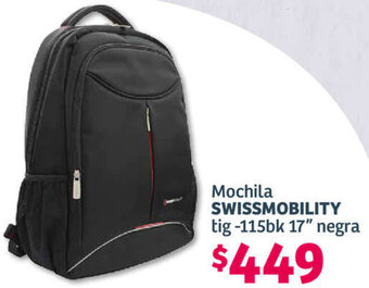 Soriana Híper Mochila SWISSMOBILITY tig-115bk 17" negra oferta