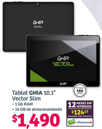 Soriana Híper Tablet GHIA 10.1" Vector Slim oferta