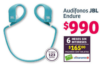 Soriana Híper Audífonos JBL Endure oferta