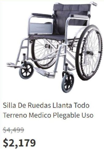 Elektra Silla De Ruedas Llanta Todo Terreno Medico Plegable Uso oferta