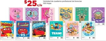 Bodega Aurrerá Variedad de cuaderno profesional de licencias 100 Hojas oferta
