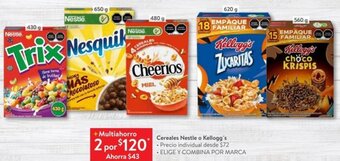 Walmart Cereales Nestle o Kellogg's oferta