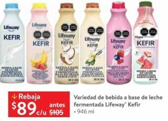 Walmart Variedad de bebida a base de leche antes fermentada Lifeway® Kefir 946 ml oferta