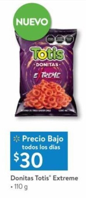 Walmart Donitas Totis Extreme • 110 g oferta