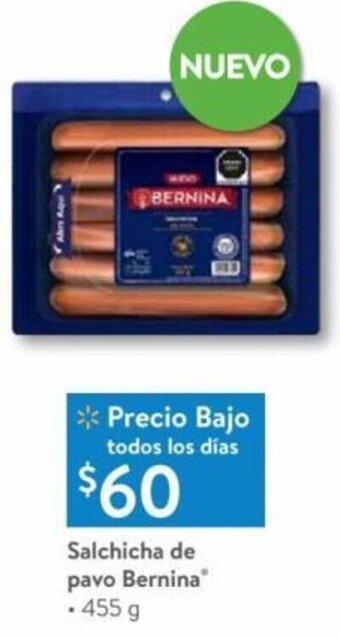 Salchicha de pavo Bernina 455g