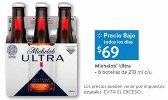 Walmart Michelob® Ultra 6 botellas de 210 ml c/u oferta