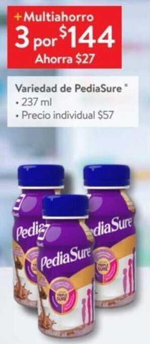Walmart Variedad de PediaSure 3x237ml oferta