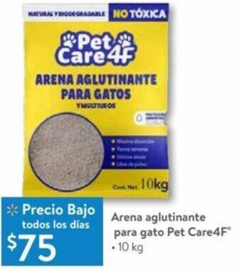 Walmart Arena aglutinante para gato Pet Care4F* • 10 kg oferta