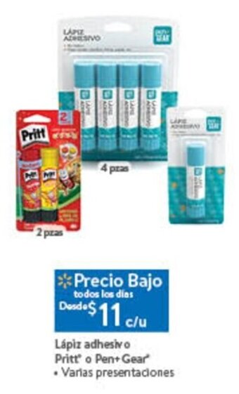 Walmart Lápiz adhesivo Pritt' o Pen+Gear • Varias presentaciones oferta