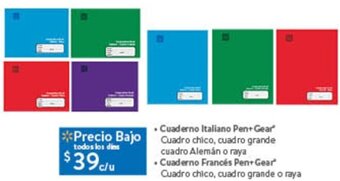 Cuaderno Italiano Pen+Gear* Cuadro chico, cuadro grande