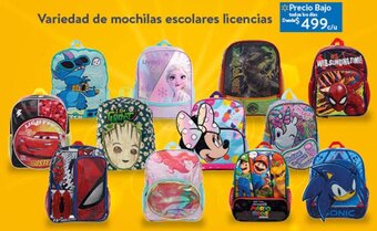 Walmart Variedad de mochilas escolares licencias oferta