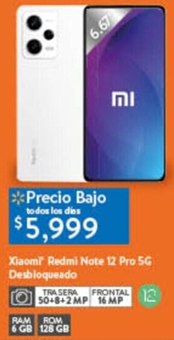 Walmart Xiaomi Redmi Note 12 Pro 5G Desbloqueado oferta