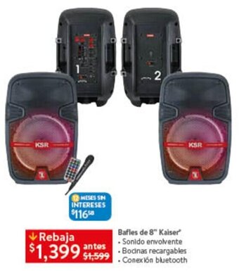 Walmart Bafles de 8" Kaiser oferta