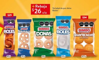 Walmart Variedad de pan dulce Bimbo oferta