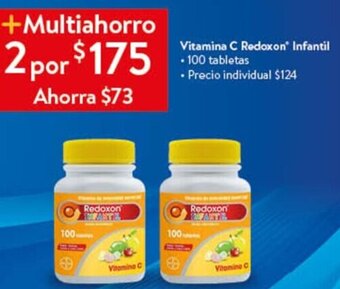 Walmart Vitamina C Redoxon* Infantil 100 tabletas oferta