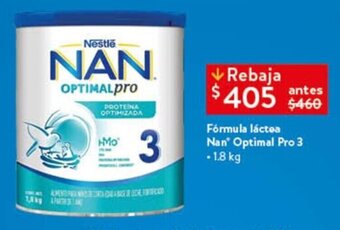 Walmart Fórmula láctea Nan® Optimal Pro 3 1.8 kg oferta