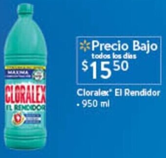 Walmart Cloralex* El Rendidor .950 ml oferta
