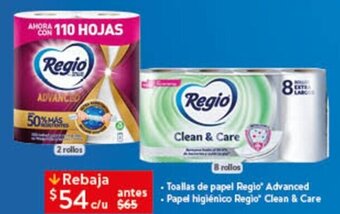 Walmart .Toallas de papel Regio® Advanced oferta