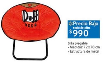 Walmart Silla plegable Medidas: 72 x 78 cm oferta