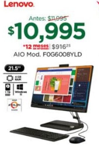 Chedraui Lenovo AIO Mod. FOG6008YLD oferta
