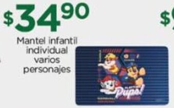 Chedraui Mantel infantil individual varios personajes oferta