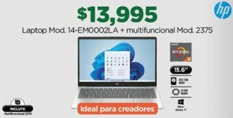 Chedraui Laptop Mod. 14-EMOO02LA + multifuncional Mod. 2375 oferta