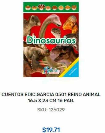 Adosa CUENTOS EDIC.GARCIA 0501 REINO ANIMAL 16.5 X 23 CM 16 PAG. oferta