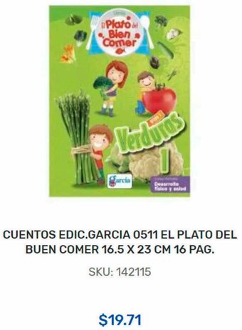 Adosa CUENTOS EDIC.GARCIA 0511 EL PLATO DEL BUEN COMER 16.5 X 23 CM 16 PAG. oferta