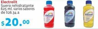 Farmacias San Isidro y San Borja Electrolit Suero rehidratante 625 ml. oferta