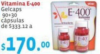 Farmacias San Isidro y San Borja Vitamina E-400 Gelcaps 90+30 cápsulas oferta