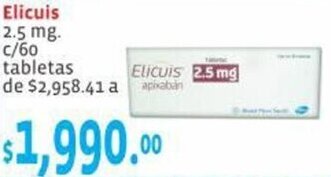 Elicuis 2.5 mg. c/60 tabletas