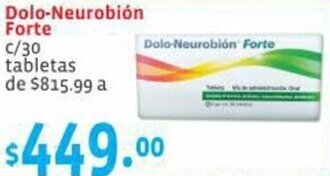 Farmacias San Isidro y San Borja Dolo-Neurobión Forte C/30 tabletas oferta