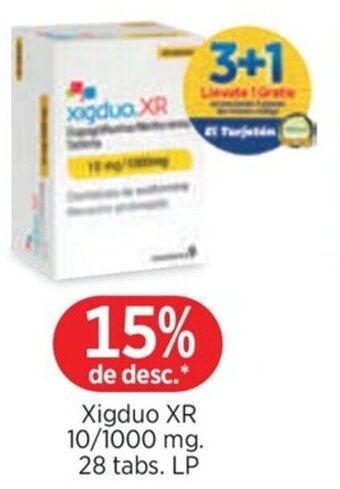 Xigduo XR 10/1000 mg. 28 tabs. LP