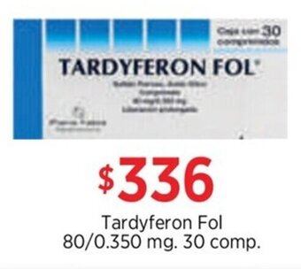 Tardyferon Fol 80/0.350 mg. 30 comp.